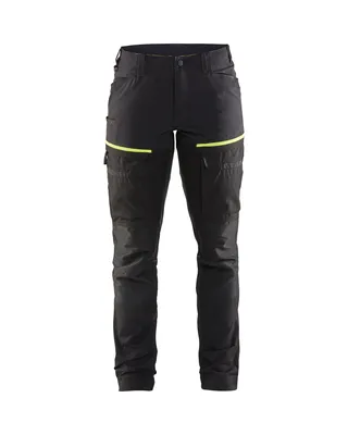 Produktbild von Blakläder® Damen Servicehose mit Stretch 7166 1845 in div. Farben, Farbe:schwarz/rot, Größe:D19