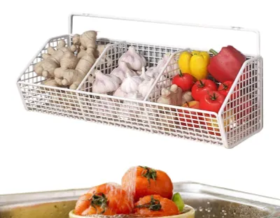 Zdjęcie produktu dla Elzusha - Kosz ścienny oszczędzający miejsce, idealny do przechowywania w kuchni