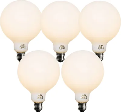 Produktbild von LUEDD Set mit 5 dimmbaren E27 LED-Glühbirnen Opal G125 5W 450 lm 2700K