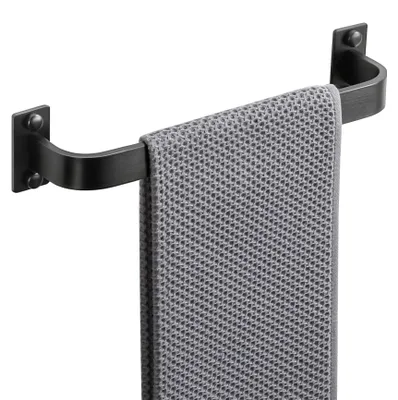 Produktbild von Handtuchhalter Schwarz 30cm Handtuchhalter Wand Bohren Handtuchstange Gästehandtuchhalter Duschtuchhalter für Badezimmer und Küche