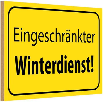 Obrázek produktu pro vianmo Dřevěná cedule Dřevěný obrázek 20x30 cm eingeschränkter Winterdienst