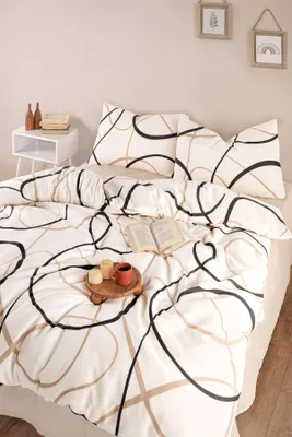Produktbild von L'Essentiel Linge de Maison, LineRondom - Cream, Einzelbettbezug-Set, Creme, 65 % BAUMWOLLE / 35 % POLYESTER, 135 x 200 cm