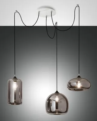 Obrázok produktu pre Fabas Luce Fiona závesné svetlo biela/čierna E27 3496-47-126