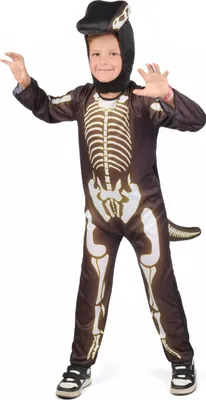 Immagine prodotto di Costume da dinosauro per bambini Tuta nera - 134/140 (10-12 anni)