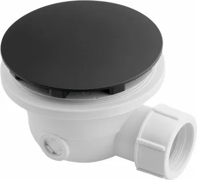 Produktbild von Duschwannensiphon, 90mm, schwarz matt