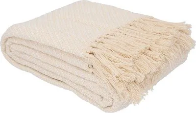 Obrázok produktu pre Prikrývka na prehoz na posteľ pohovka prikrývka fleecová prehoz so strapcami vyrobená z bavlnenej bavlnenej prikrývky 130 x 170 HOMLA