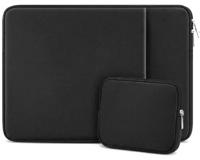 Image de Housse Ordinateur Portable 14 Pouces - pour MacBook Air/Pro Surface HP Lenovo Souple Léger - Noir