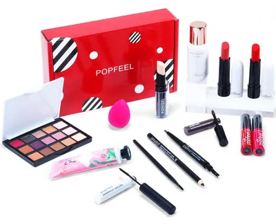 Imagen del producto de Elzusha - Set de maquillaje de 14 piezas para mujeres, con caja de regalo