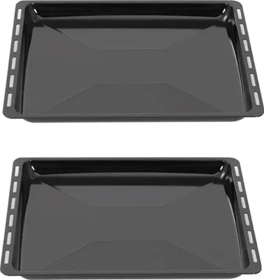 Produktbild von ICQN Backblech 422 x 370 x 30 mm Set, Emailliert Fettpfanne für Backofen und Herd, Passend für ELECTROLUX, AEG, IKEA, ZANUSSI, JUNO, ZOPPAS, Kratzfest & Rostfrei, 42,2x37x3 cm