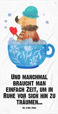 Produktbild von Mr. & Mrs. Panda Handtuch Nachtfalter Schaumbad - Weiß - Geschenk, Bad, Duschtuch, Großes Badehandtuch, Strandtuch, Ziele, Duschhandtuch, Lustige Sprüche, WC, Baden