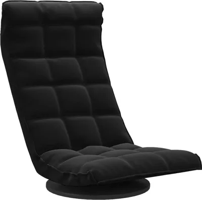 Image de Chaise de sol pivotante Noir Velours