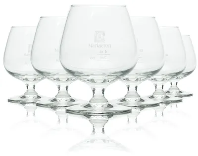 Produktbild von 6x Mariacron Weinbrand Glas Schwenker Ballon Eichstrich Gläser Tasting Kugel Bar