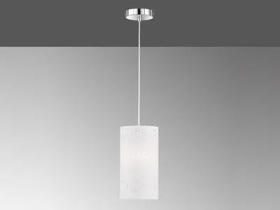 Produktbild von LED Pendelleuchte 1 flammig dimmbar mit Stoffschirm Weiß, Wohnraum Esstischlampe
