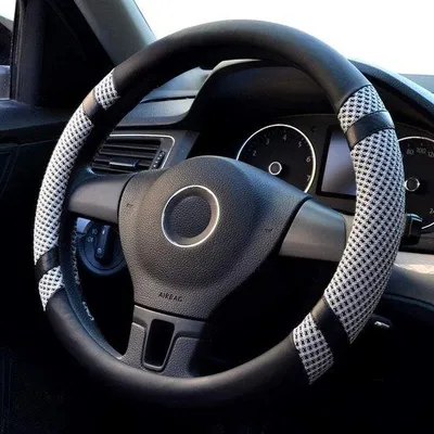 Image de Protection de volant de voiture, universelle, 38 cm