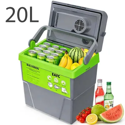 Produktbild von Mini Kühlschrank 20 L - Tragbare Kühlbox - Für Zuhause und Auto - 220V / 12V DC - USB-Stromversorgung - Reise und Camping