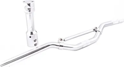 Zdjęcie produktu dla Kierownica zjazdowa Maxtuned z chromowanym mocowaniem - optyka kompatybilna z Yamaha, MBK, Keeway, Generic