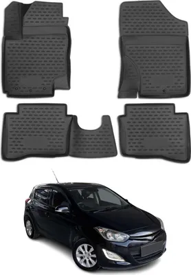 Image de 2008-2014 Hyundai i20 Tapis de sol TPE noir 4 pièces