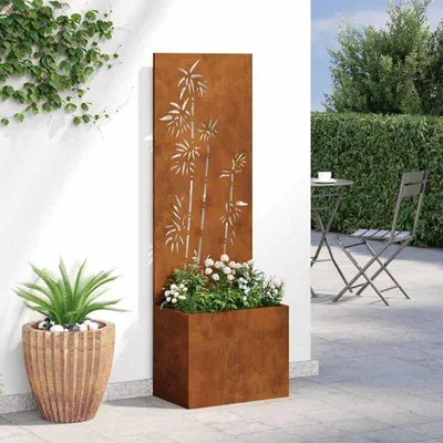 Obrázok produktu pre Kvetináč z kovu, 50 x 140 cm, rustikálny štýl, odolný voči poveternostným vplyvom, určený na vonkajšie použitie