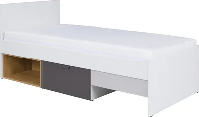 Produktbild von Furniture24 Bett Joker 15 Bettgestelle 90 x 200 cm mit Schublade, mit Taschenfederkernmatratze