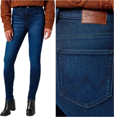 Produktbild von WRANGLER, Damen Jeanshose, Skinny fit, HIGH SKINNY, W27 L30, Blau, Jeans, baggyjeans, buggy