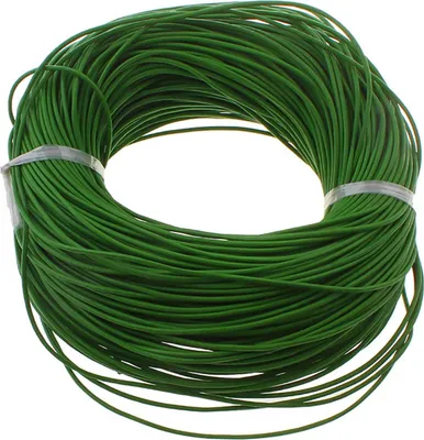 Produktbild von 5m Lederschnur rund  2mm gefärbt - Lederkordel Lederband Rindsleder Schnur, Farbe:grün, Stärke:2mm