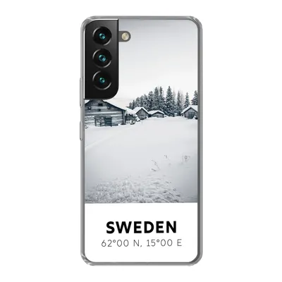 Produktbild von MuchoWow® Handyhülle Schutzhülle Hülle für Samsung Galaxy S22 Schweden - Schnee - Bäume Silikon Softcase Handy Hülle - Mobiltelefonhülle