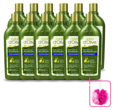 Obrázek produktu pro 12 kusů šamponu Dalan d'Olive proti lupům - hydratační - 400 ml - výhodná sada