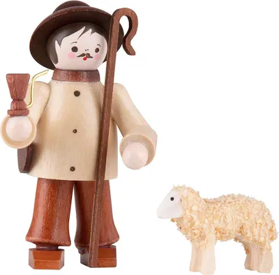 Productafbeelding van Hertenfiguur met schaap - natuur (6 cm) van Romy Thiel