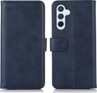 Produktbild von Mobigear Wallet  Samsung Galaxy S24 FE Hülle Klapphülle Geldbörse - Blau