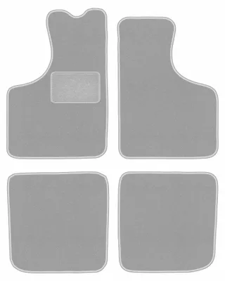Obrázok produktu pre Velúrové autokoberce pre: Skoda 105 / 120 / 130 1976-1990 (sedan) – sada 4 ks, sivé, na mieru – Wielganizator OSLO