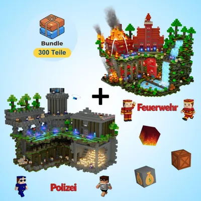 Produktbild von Magnetische Bausteine 300 Teile | Polizei & Feuerwehr, Kinder ab 3