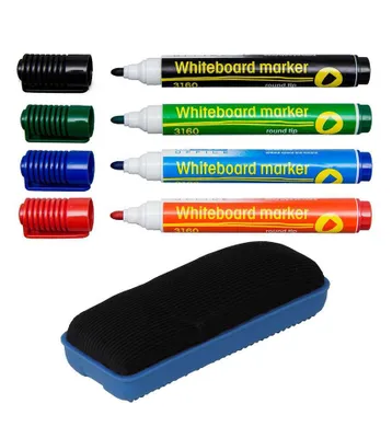 Image de Set de marqueurs de 4 couleurs + éponge D.RECT