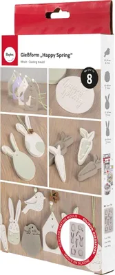 Produktbild von Silikongießform Happy Spring, 8 Formen