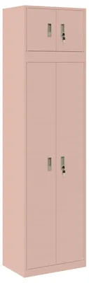 Productafbeelding van vidaXL Opbergkast, 2 stuks, roze, 60 x 40 x 220 cm, staal