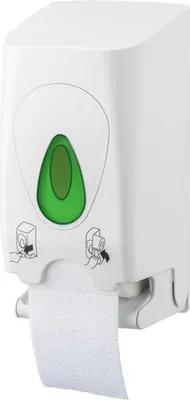Produktbild von PlastiQline 2Rollenspender - Toilettenpapierspender - Farbfenster grün