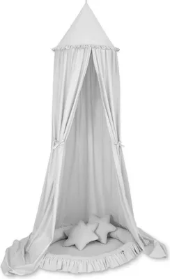 Produktbild von Set Hängehimmel + Babynest – Kinderzimmerdekoration – 100 % Baumwolle, -
