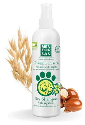 Produktbild von MENFORSAN Arganöl Trockenshampoo für Hunde, 250 ml