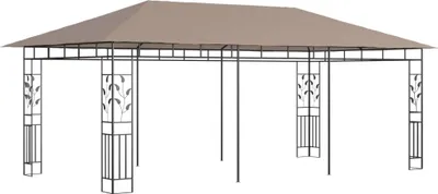 Obrázok produktu pre vidaXL altánok s moskytiérou 6x3x2,73 m Taupe 180 g/m²