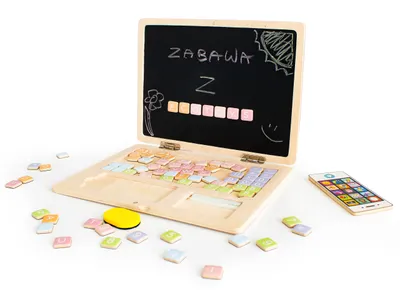Immagine prodotto di Ecotoys Lavagna magnetica educativa per computer portatili in legno
