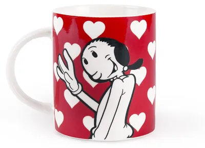 Kaffeetasse aus Porzellan, rot, 300 ml, spülmaschinenfest