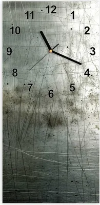 Produktbild von Wanduhr aus Glas mit Motiv es Metall- 30 x 60 cm - inkl. Aufhängesystem