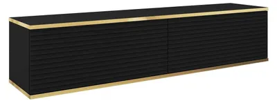Zdjęcie produktu dla WISZĄCA SZAFKA RTV czarna 135 cm Hollar FREZOWANA