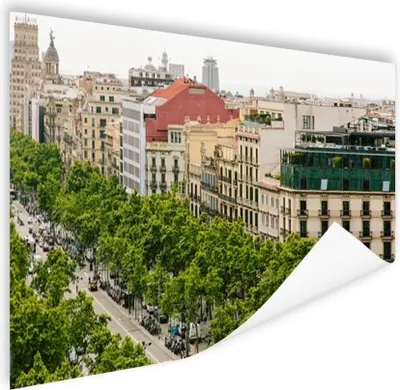Produktbild von MuchoWow® Poster Nachmittag - Barcelona - Straße 180x120 cm - Fotoplakat