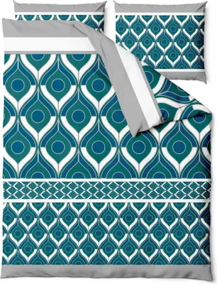Obrázok produktu pre Posteľná bielizeň, bavlnený satén, vysoká kvalita 160x200 vzor Sapphire Turquoise