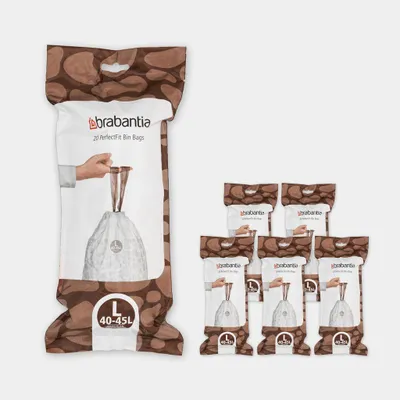 Image de Sacs poubelle PerfectFit 40-45L (L) - multipack 120 sacs (6x20)