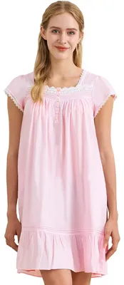 Immagine prodotto di Camicia da notte estiva in cotone a maniche corte per donna