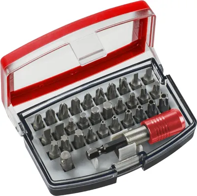 Produktbild von kwb Bit-Set Bitbox mit Bithalter '32-teilig inkl. 44652 Zoll Sechskant-Schaft nach ISO 1173 und C 44626 Form