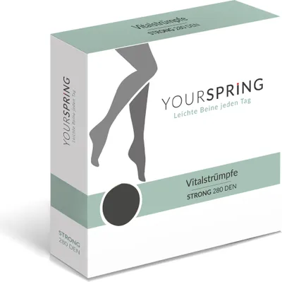 Produktbild von Yourspring strong blickdicht 280den AD 40/41 schw. 2 St