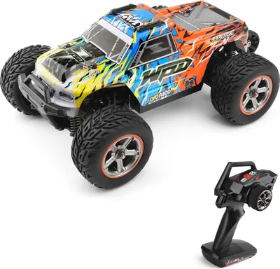 Produktbild von 204006 Ferngesteuertes Auto 1/20 50 km/h Hochgeschwindigkeits-Gelaendewagen 2,4 GHz Allrad-Gelaendewagen Elektrisches vollproportionales Auto mit Head-up-Rad und Licht, Orange, 1 Batterie