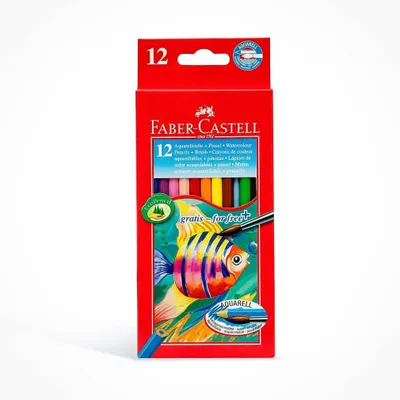 Obrázok produktu pre FABER-CASTELL farebné ceruzky KINDER AQUARELL 12er Kartonetui